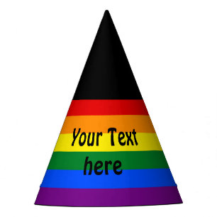 RAINBOW FLAG COLORS + your ideas Party Hat