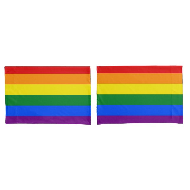 RAINBOW FLAG COLORS + your ideas Pillowcase (Front-Set)
