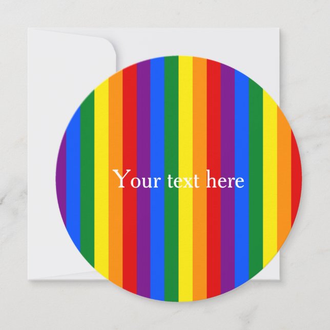 RAINBOW FLAG COLORS + your text (Front)