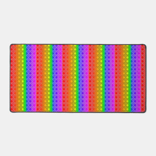 Rainbow Flag Colours Funky Gay Design GLBTQ Desk Mat