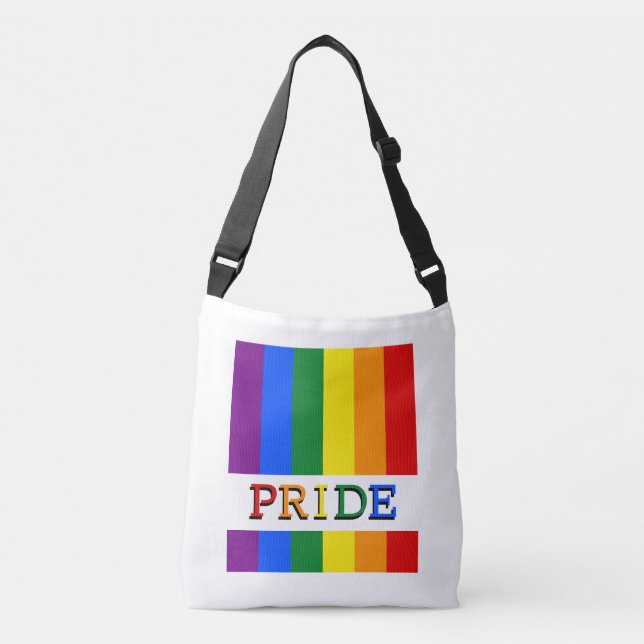Rainbow Flag Crossbody Bag & LGBT, Pride (Front)