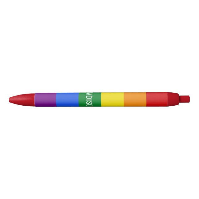 Rainbow Flag custom name pens (Front)