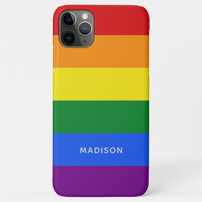 Rainbow Flag custom name phone cases (Back)