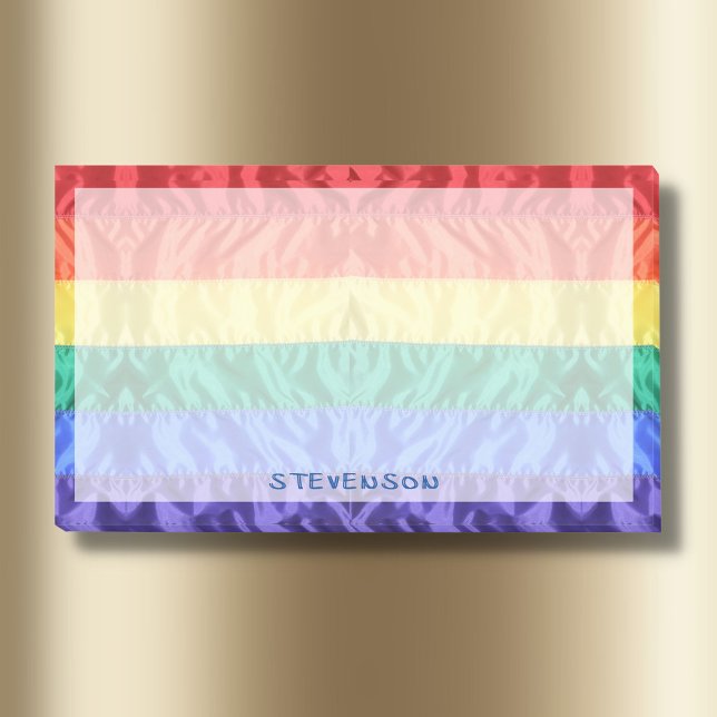 Rainbow flag custom name rainbow stripes LGBTQ+ Post-it Notes (Creator Uploaded)