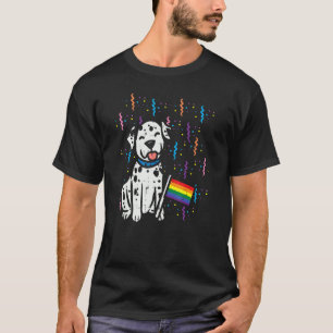 Rainbow Flag Dalmatian Dog Gay Pride Month Lgbtq A T-Shirt