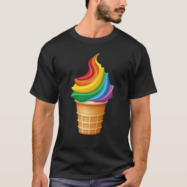 Rainbow Flag Equality Gay Lesbian Transgender Dive T-Shirt (Front)