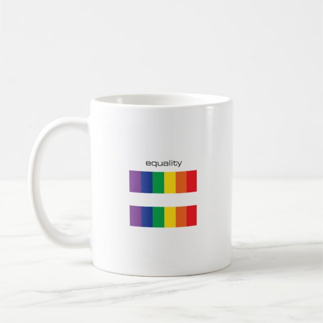 Rainbow Flag Equality Symbol Mug (Left)