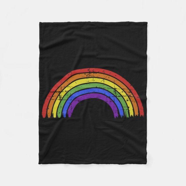 Rainbow Flag For Lgbtq+ Pride Month Awareness Comf Fleece Blanket (Front)