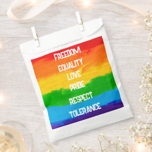 Rainbow Flag Gay Lesbian LGBT Favour Bag
