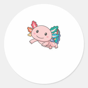 Rainbow Flag Gay Pride Lgbtq Axolotl Classic Round Sticker