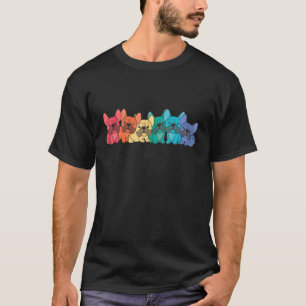Rainbow Flag Gay Pride Lgbtq Cute Dog Pride French T-Shirt