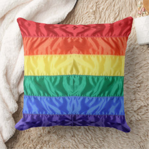Rainbow Flag Gay Pride LGBTQ LGBT love is love  Cushion