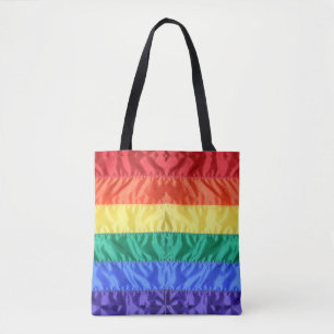 Rainbow Flag Gay Pride LGBTQ LGBT love is love Tote Bag