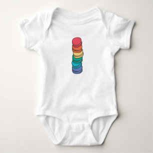 Rainbow Flag Gay Pride Lgbtq Macaron Baby Bodysuit