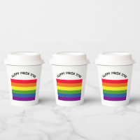 Rainbow Flag Happy GLBT Pride Custom Text