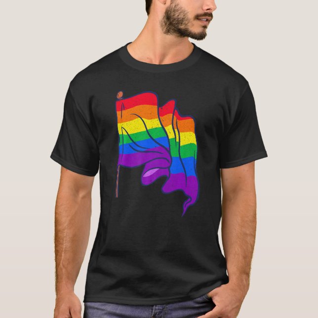 Rainbow Flag Human Rights Lgbtq Gay Pride Queer Pr T-Shirt (Front)