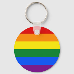 Rainbow Flag Key Ring