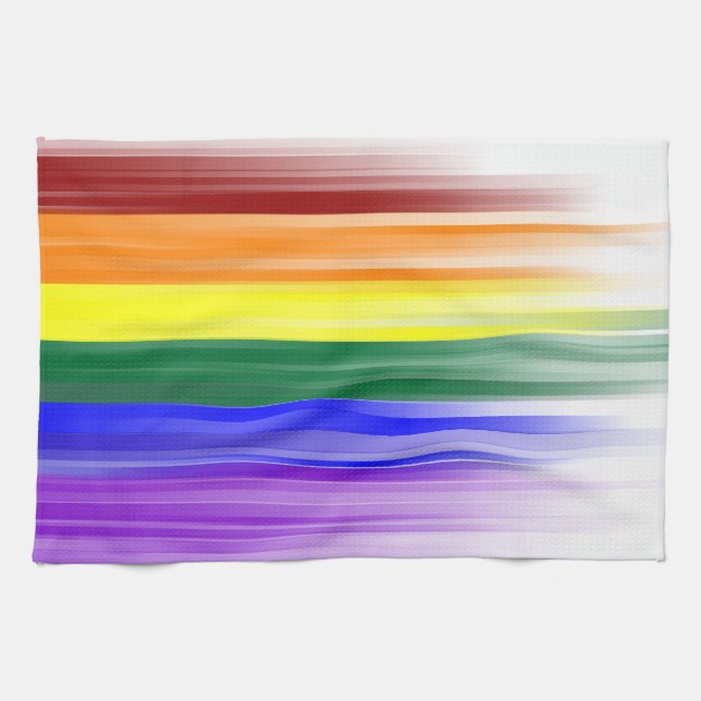 Rainbow Flag Kitchen Towel (Horizontal)