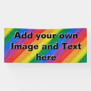 Rainbow Flag knitting Stripes seamless pattern Banner