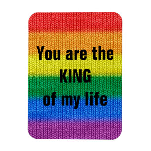 Rainbow Flag knitting Stripes seamless pattern Magnet