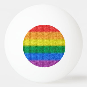 Rainbow Flag knitting Stripes seamless pattern Ping Pong Ball