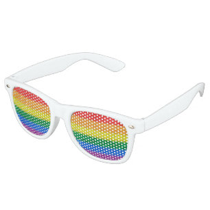 Rainbow Flag knitting Stripes seamless pattern Retro Sunglasses