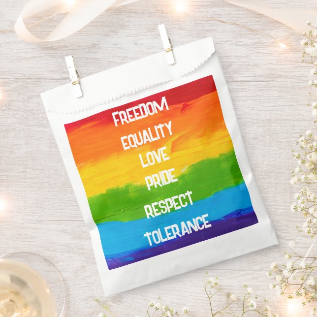 Rainbow Flag LGBT Favour Bag – Pride Party Gift (Clipped)