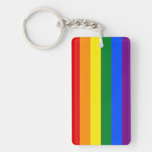 rainbow flag lgbt gay pride feminist key ring