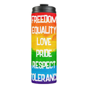 Rainbow Flag LGBT Thermal Tumbler – Pride Travel 