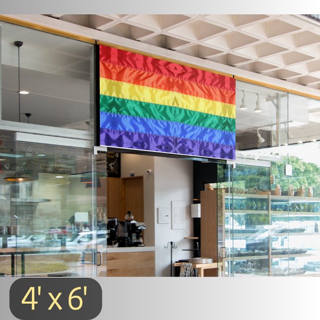 Rainbow Flag LGBTQ Rainbow Stripes Gay Pride LGBT Banner (Creator Uploaded)