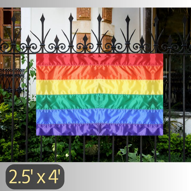 Rainbow Flag LGBTQ rainbow Stripes Gay Pride Party Banner (Creator Uploaded)