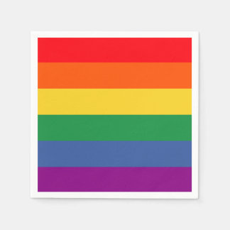 Rainbow flag lgbtq simple design napkin