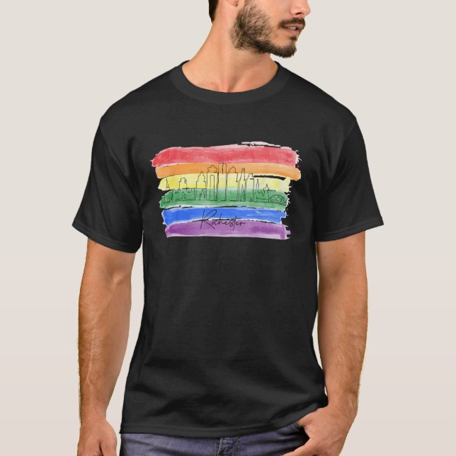 Rainbow Flag LGBTQIA Pride Month 2023 Rochester Ga T-Shirt (Front)