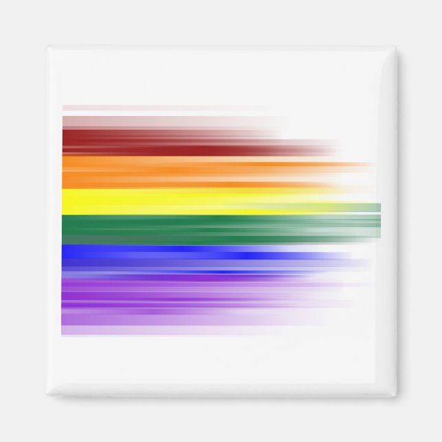 Rainbow Flag Magnet (Square) (Front)