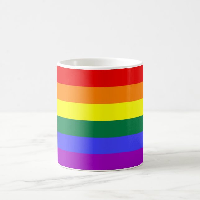 Rainbow Flag Mog Coffee Mug (Center)