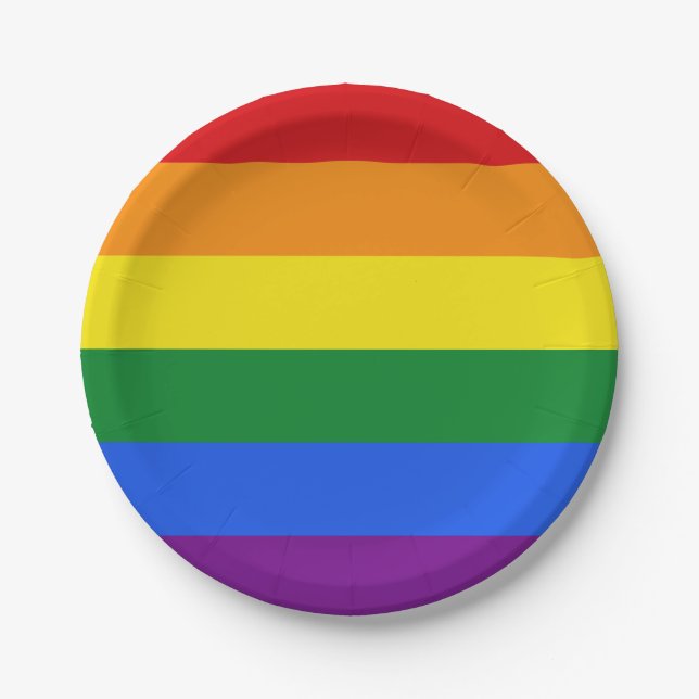 Rainbow Flag paper plates (Front)