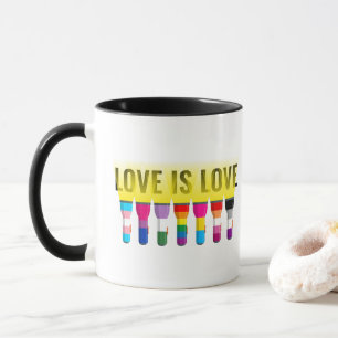 Rainbow Flag Pride Flashlights Shine A Light: Love Mug