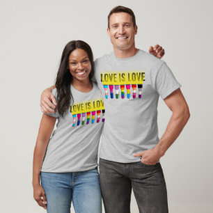 Rainbow Flag Pride Flashlights Shine A Light: Love T-Shirt