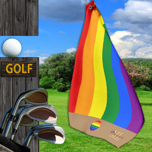 Rainbow Flag & Pride Golfing monogrammed / LGBT Golf Towel