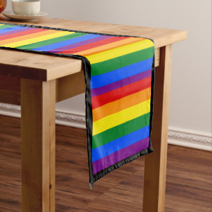 Rainbow Flag & Pride, LGBT community /gender flag Short Table Runner