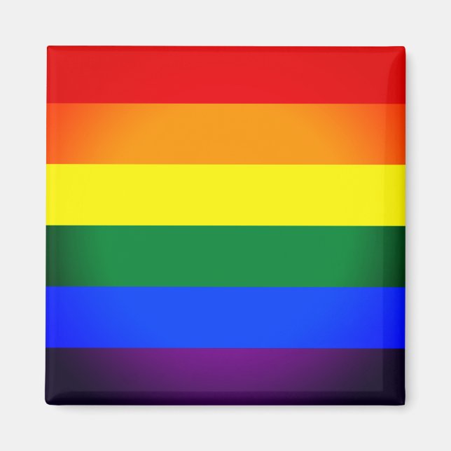 Rainbow Flag & Pride Rainbow / LGBT community Magn Magnet (Front)