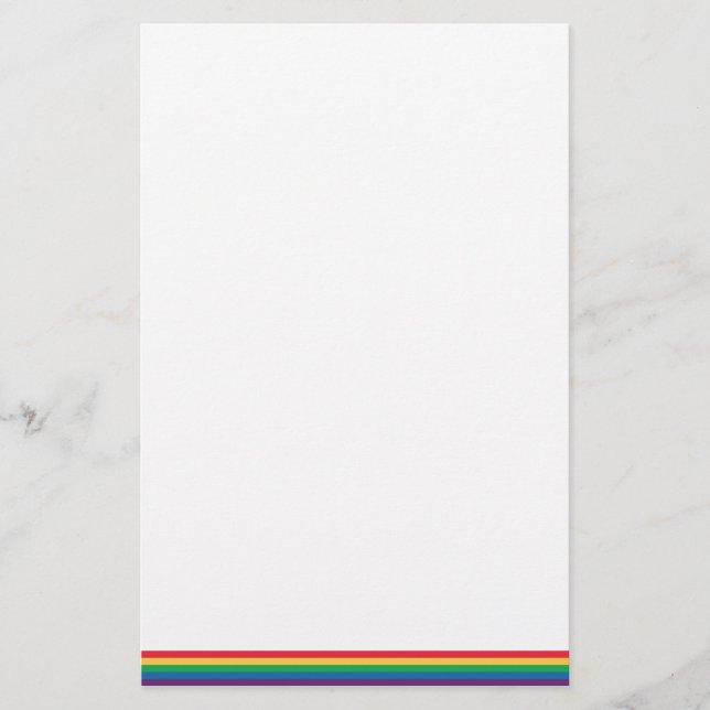 Rainbow Flag Pride Stationery (Front)