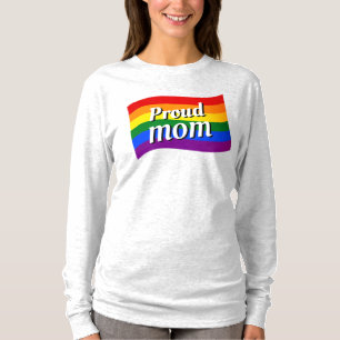 Rainbow Flag Proud Mum PFLAG proud parent LGBTQ T-Shirt