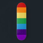 Rainbow flag skateboard<br><div class="desc">The bright colours of the rainbow to celebrate your pride,  or just your happiness!</div>