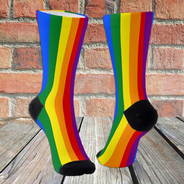 Rainbow Flag Socks, LGBT & Pride fashion Socks (Creator Uploaded)