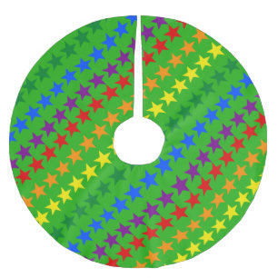 RAINBOW FLAG STARS + your ideas Brushed Polyester Tree Skirt