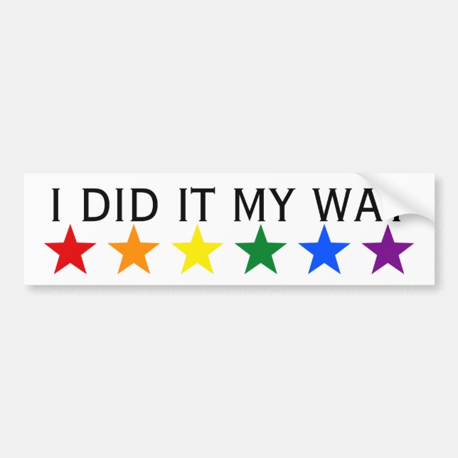 RAINBOW FLAG STARS + your ideas Bumper Sticker (Front)