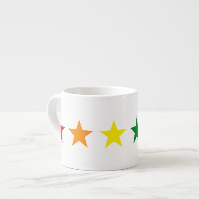 RAINBOW FLAG STARS + your ideas Espresso Cup (Front Left)