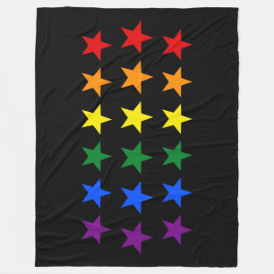 RAINBOW FLAG STARS + your ideas Fleece Blanket