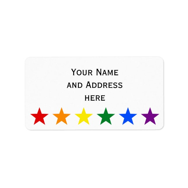 RAINBOW FLAG STARS + your ideas Label (Front)